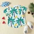 thumbnail image 6 of Chenyin Newborn Baby Boys T-Shirt Shorts 2 Piece Outfits Baby Boys Summer Short Sleeve Tees Tops + Elastic Waist Shorts Cotton Hawaiian Set for 0-24 Months, 6 of 9