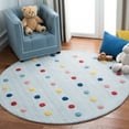 thumbnail image 2 of SAFAVIEH Kids Candelario Colorful Polka Dot Area Rug, Grey, 3' x 5', 2 of 10