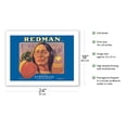 thumbnail image 2 of Redman Apples - Wenatchee District Washington - H.S. Denison & Co - Vintage Fruit Crate Label c.1930s - Fine Art Matte Paper Print (Unframed) 18x24in, 2 of 4