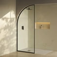 thumbnail image 6 of Demi 34 x 76 Framed Fixed 3/8 in. (10mm) Clear Tempered Glass Shower Door with Black Matte Frame, 6 of 6