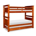 thumbnail image 3 of Riverbay Furniture Transitional Pine Wood Twin Bunk Bed in Walnut Brown, 3 of 16