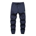 thumbnail image 2 of Huanglei Trendy Boys' Cargo Pants Lightweight Black Long Pants For Spring And Summer Outdoor Drawstring Waist Pants For Children 7 16 Years Old Boy's Cargo Joggers Pants 13-14 Years, 2 of 5