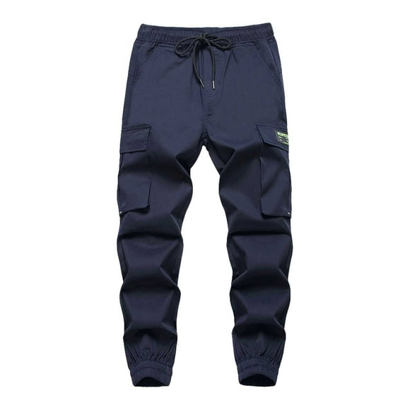 LYHaoo Trendy Boys Cargo Pants Lightweight Black Long Pants For Spring And Summer Outdoor Drawstring Waist Pants For Children 7 16 Years Old Boys Pants Sizes 13-14 Years Blue