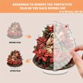 thumbnail image 3 of Rotating acrylic standee features the holy family surrounded by vibrant poinsettias and holly on a round base with stunning details, 3 of 7