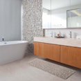 thumbnail image 2 of Taupe Bath Rug Runner Mat Memory Foam 3D Pebble 48"L x 18"W, 2 of 6