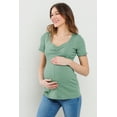 thumbnail image 2 of Solid Rib Knit Sweetheart Neckline Maternity Basic Top, 2 of 4