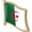 Algeria, variant on India Country Flag Pin Badge International Travel Brooch Metal Alloy Souvenir Pin for Hat Clothes Backpack