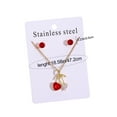 thumbnail image 3 of 3Pcs Necklace Earrings Set under $5! kkbbma Elegant Stainless Steel Necklace and Earrings Set, 304 Collarbone Chain Jewelry, Sweet Light Luxury Valentine Gift, Daily Wear Matching Jewelry, 3 of 7
