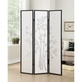 thumbnail image 3 of Roundhill Furniture 3-Panel Oriental Shoji Screen/Room Divider in Black, 3 of 4