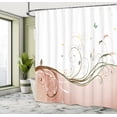 thumbnail image 4 of Ambesonne Abstract Shower Curtain, Victorian Curvy Lines Art, 69"Wx84"L, Pale Salmon, 4 of 4