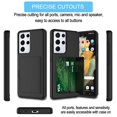thumbnail image 6 of Galaxy S21 Plus Wallet Phone Case, Takfox Galaxy S21+ Case Shockproof Hybrid Hard PC & TPU Armor Ultra Protective Case with 3 Cards ID Holder Slots Storage Cover for Samsung Galaxy S21 Plus, Black, 6 of 7