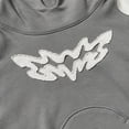 thumbnail image 4 of Y2K moda Hip Hop gris costura bordado suéter con capucha suelta Casual Sudadera con capucha gótico calle Retro ropa de mujer, 4 of 5