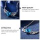 thumbnail image 3 of 1 pieza de ala de ángel, collar con colgante de corazón azul, cadena de clavícula, accesorio para el cuello (azul), 3 of 5
