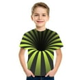 thumbnail image 2 of shoper Boys T Shirts 5t Crew Neck Graphic Print Loose Short Sleeve Shirt Blouse Tops T-Shirts Infant To Big Kid Green 110, 2 of 3