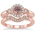 thumbnail image 3 of 1.25 Carat Real Morganite Engagement Ring with 18k Gold Plating, 3 of 3