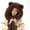 Coffee color, variant on Comfortable Hooded Scarf Hat with Fun Foxs Ears Elegant Plush Minimalists Hat for Stylish Cold Protecting