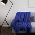 thumbnail image 5 of Napa® Luxury Shu Velveteen Throw Blanket, Soft Blankets for Adults, All Seasons Plush Blanket, Cozy Reversible Fuzzy Blanket, Best Gift for Women, Blue, 50" x 60", 5 of 7