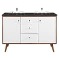 thumbnail image 4 of Modway Transmit 48" Double Sink Bathroom Vanity in Walnut Black, 4 of 9