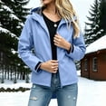 thumbnail image 3 of Drovellove Plus Size Women's Waterproof Hooded Rain Jacket with Pockets | Lightweight Packable Outdoor Shell for Hiking, Cycling, Camping, and Travel | Breathable Polyester All Season Windbreaker, 3 of 6