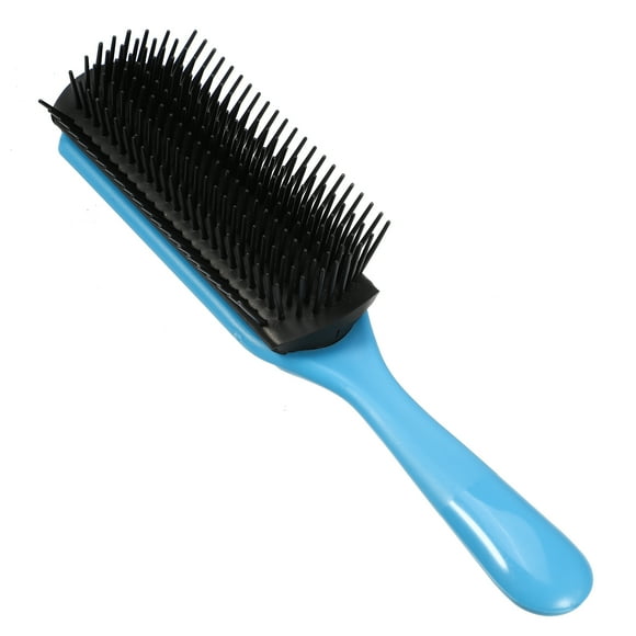 Cepillo para el cabello Unique Bargains Cepillo de peinado de 9 filas Azul Negro