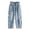 Blue, variant on CAIXIA Boys Jeans Baggy Black Straight Leg Blue Denim Pants Soft Cotton Relaxed Fit Long Trousers Elastic Waistband Pants with Pocket Streetwear