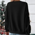 thumbnail image 5 of Iyufng Womens Sweatshirts Christmas Long Sleeve Crew Neck Tops with Bow Cute Loose Pullover Black,2XL, 5 of 8