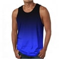 thumbnail image 2 of VBVC No Boundarie Men's Plus Summer Gradient Tank Tops,Sleeveless Muscle Shirts,Beach Vacation Workout Vests For Men,Multicolor,S-4XL, 2 of 6