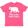 thumbnail image 3 of Inktastic Missoula, Montana White Bear Silhouette Youth T-Shirt, 3 of 5
