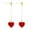 A, variant on Lifetechs 1 Pair Women Hook Earrings Artificial Crystal Red Heart Glitter Pendant Dangle Earrings Jewelry Gift