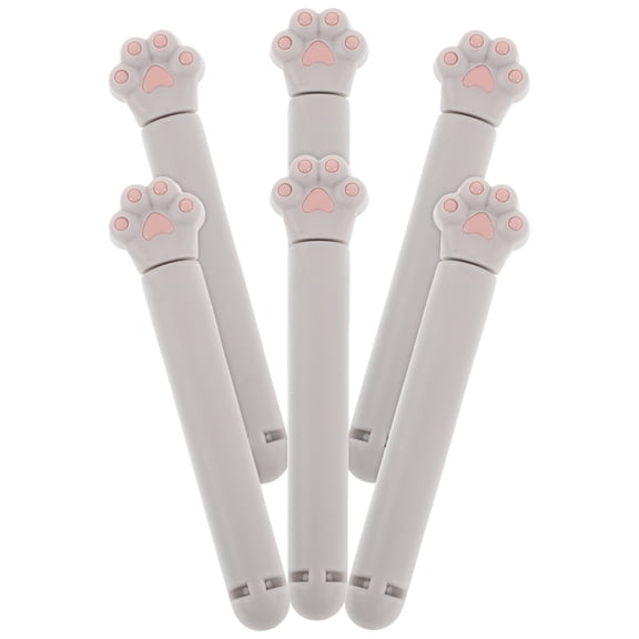 ELAYARD Set of 6 Animal-Shaped Snack Chip Clips in Light Grey, Practical Food Preservation Clips for Family Use