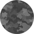 thumbnail image 1 of Ahgly Company Machine Washable Indoor Round Transitional Dark Gray Black Area Rugs, 6' Round, 1 of 7