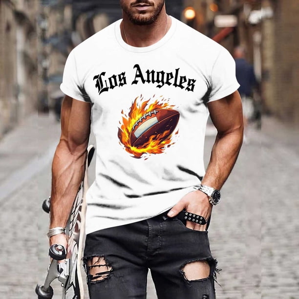 Tops para hombre, blusas y camisas de manga corta con cuello redondo para hombre, jersey informal con cuello redondo estampado para hombre, pantalones cortos deportivos para fitness, blusa de poliéste