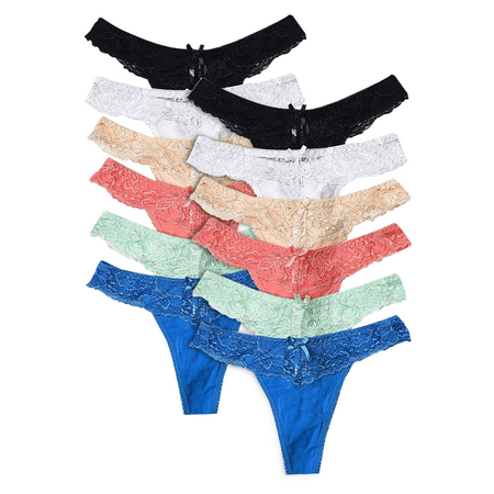 - Womens Sexy Bikini G String Thong Panties Underwear Lace Panties - 12 Pack