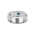 thumbnail image 3 of Patriotic Stainless Steel Enamel Star Ring - Red, White & Blue American Flag Colors size 5, 3 of 3