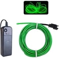 thumbnail image 2 of Tira de luces de neón MaxLax EL Wire verde de 10 m con paquete de baterías, 2 of 7