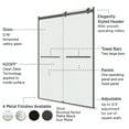 thumbnail image 4 of Miseno Msdcr7660dr Drift 76" High X 59" Wide Sliding Frameless Shower Door - Nickel, 4 of 7