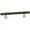 Champagne / Matte Black, variant on Alno A2805-4-MB Quadrato 4" Center To Center Modern Smooth Square Cabinet Bar Handle /