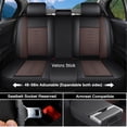 thumbnail image 4 of 5PCS Leather Car Seat Covers for Honda 98% Car Models,Car Seat Protectors Full Set,Waterproof Car Seat Cushions,Airbag-compatible,Car Interior Accessories(Black+Brown,Pillows), 4 of 7