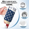 thumbnail image 3 of Vsdgher American Flag Map Pattern 40 oz Tumbler with Handle and Straw Lid | Insulated Cup Reusable Stainless Steel Water Bottle Travel Mug | Gifts for Women Men Him Her, 3 of 8