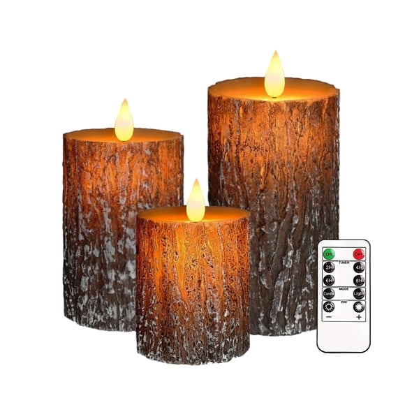 Juego de velas tipo pilar sin llama Lamp VEEKI, control remoto de 10 a 15 cm