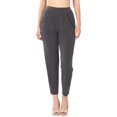 thumbnail image 2 of Womens Pleated High Rise Elastic Waist Dress Pants w/ Pockets, 2 of 7