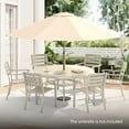 thumbnail image 2 of Patio Furniture Sets 7 Pieces Outdoor Patio Dining Set, 6 Stackable Metal Dining Chairs and 52.95" Round Metal Dining Table, Outdoor Table and Chairs for Lawn Garden Backyard Deck,Outdoor Patio Furn, 2 of 9