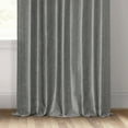 thumbnail image 6 of Half Price Drapes Storm Grey Faux Dupioni Silk Blackout Curtains for Bedroom (1 Panel), 50WX 96L, 6 of 13