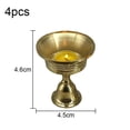 thumbnail image 2 of 4 Uds. Lámpara Ghee, soporte para lámpara de mantequilla, portavelas de copa dorada, lámpara de aceite de latón tibetano, suministros para Altar budista, 2 of 6