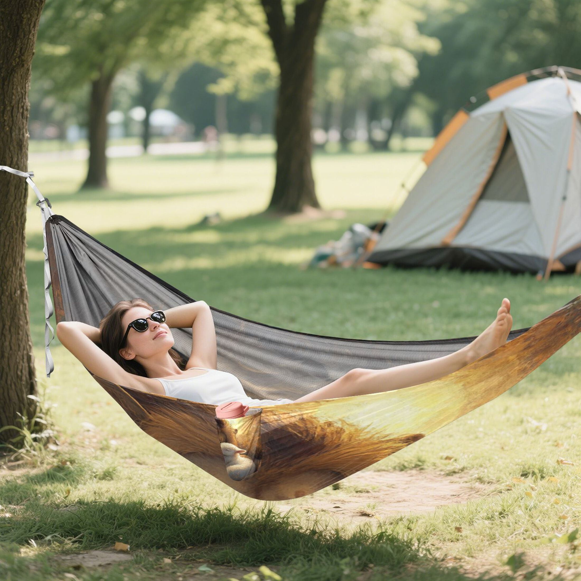 Hammock Camping Hammock Nylon Portable Hammock Travel Camping Hammock Beautiful Lion Sheep