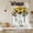 Yellow Beige Wheat, variant on Yellow Sunflowers Tie Up Curtains 45 Inches Long, Kitchen Window Curtains Over Sink, Western Star Farmhouse White Wooden Small Window Curtains Shade Balloon Curtains Valances for Bedroom/Cafe 34"x45"