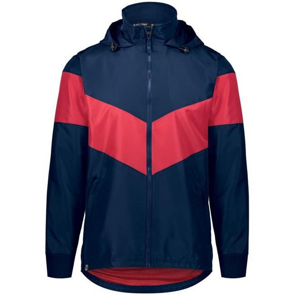 Holloway 229527.S20.XL Adult Potomac Jacket, Navy & Scarlet - Extra Large