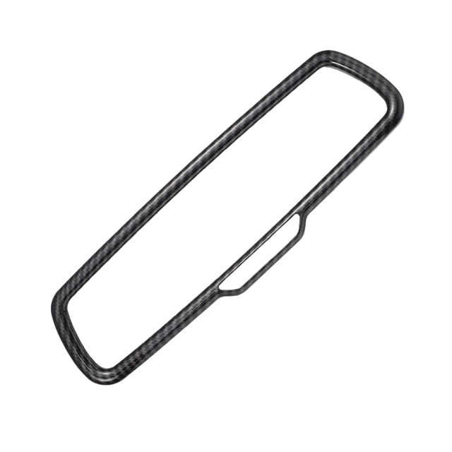 Embellecedores de cubierta de espejo retrovisor Interior de coche, patrón de fibra de carbono negro ABS para Dodge Challenger 2015-2020