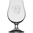 thumbnail image 1 of Black & Tan Virginia Foxhound Dog Themed Etched 13.25oz Iona Beer Glass, 1 of 1