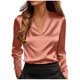 thumbnail image 1 of Camisetas de Manga Larga para las Mujeres de Moda Sólido Casual Suelto Cardigan Superior, Poliéster Suave Invierno Primavera Desgaste, 1 of 7
